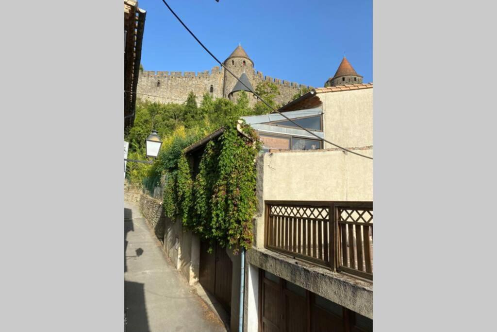 Maison au pied de la cité médiévale de Carcasona Exterior foto